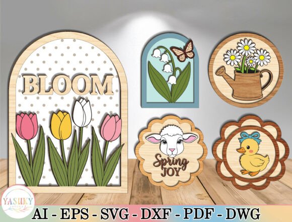 Download Spring Bloom Laser Cut File SVG Bundle - Laser cut file Collection