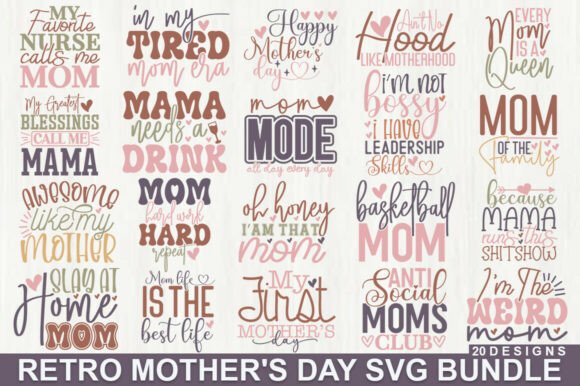 Download Retro Mother's Day SVG Bundle - Mother's day svg bundle Collection