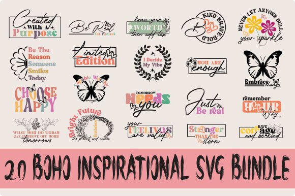 Download Boho Inspirational SVG PNG Bundle - Inspirational svg Collection