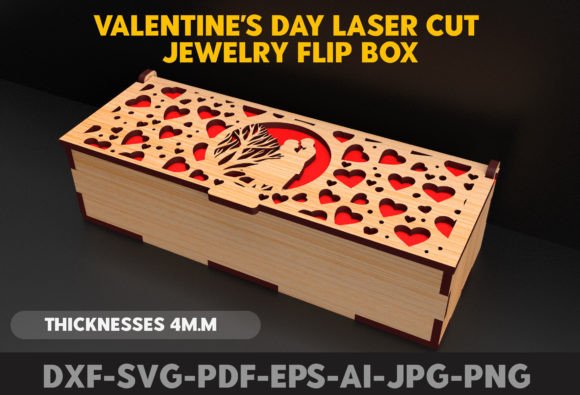 Download Valentines Day Gift Box Laser Cut Files - Laser cut file Collection
